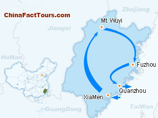 Fujian Tourist Map